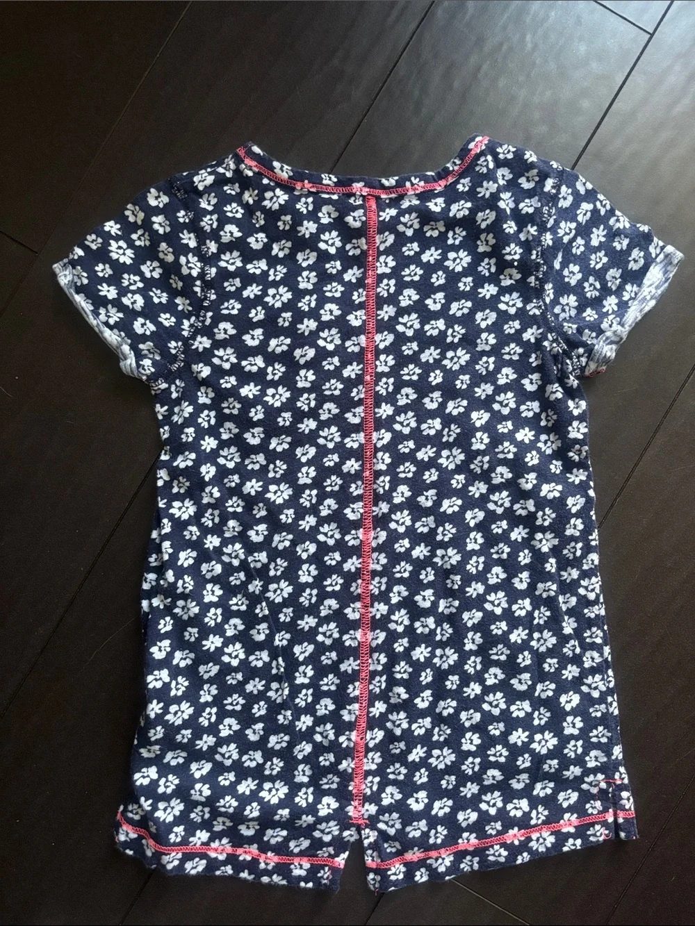 OshKosh B'gosh Navy Star Short Sleeve Tee & Navy Floral Cap Sleeve Top